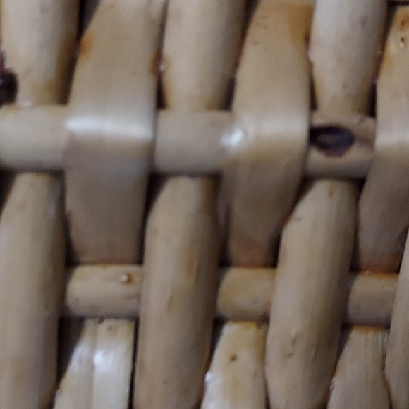 Handmade Wicker Platter,Great for bake goods.2 1/3Hx12 1/4Lx9.5inW. Brown,Tan - Picture 4 of 16